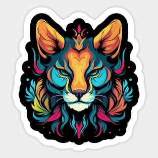 Caracal Smiling Sticker